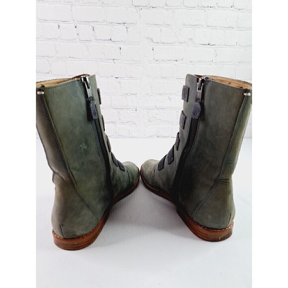 Olukai~ Elima Green Suede Ankle Boots~ Buckle~ Excellent~ Women’s Size 7 - Picture 5 of 7